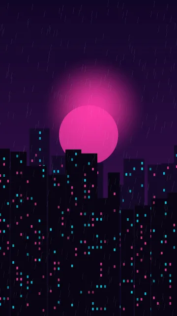 Neon Cyberpunk City Phone Wallpapers